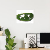 Weltkarte der Wurmfresser Poster (Heimbüro)