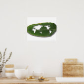 Weltkarte der Wurmfresser Poster (Küche)