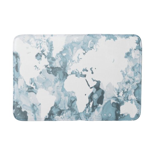 Weltkarte des Entwurfs 103 Badematte (Vorderseite)