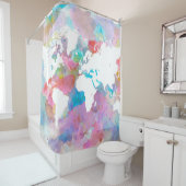 Weltkarte des Entwurfs-48 Duschvorhang (Beispiel)