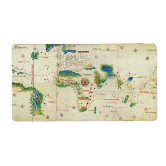 Weltkarte des Kantinos Planisphere (1502) (Vorne)