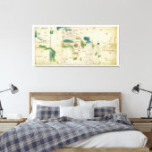 Weltkarte des Kantinos Planisphere (1502) Leinwanddruck (Insitu (Schlafzimmer))