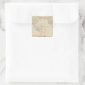 Weltkarte des Klimas Quadratischer Aufkleber (Tasche)
