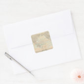 Weltkarte des Klimas Quadratischer Aufkleber (Umschlag)
