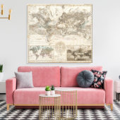 Weltkarte des Luftstroms Leinwanddruck (Insitu (Wohnzimmer))