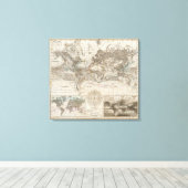 Weltkarte des Luftstroms Leinwanddruck (Insitu (Holzboden))