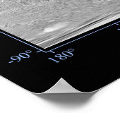 Weltkarte des Saturn-Monddiones Poster (Ecke)