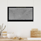 Weltkarte des Saturn-Monddiones Poster (Küche)