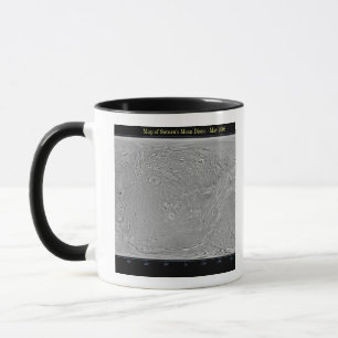 Weltkarte des Saturn-Monddiones Tasse