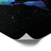 Weltkarte des Weltraums Poster (Ecke)