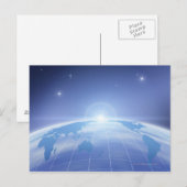 Weltkarte des Weltraums Postkarte (Vorne/Hinten)