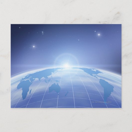 Weltkarte des Weltraums Postkarte (Vorderseite)