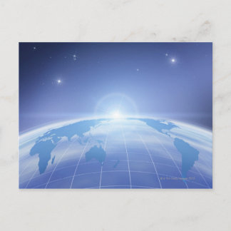 Weltkarte des Weltraums Postkarte