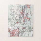 Weltkarte, die britischen Besitz im Jahre 1904 Puzzle (Vertikal)