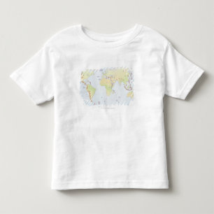 Weltkarte, die Standorte der vulkanischen Kleinkind T-shirt