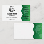 Weltkarte | Dolmetschersprachen Visitenkarte (Vorne/Hinten)