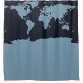 Weltkarte Duschvorhang (Vorderseite)