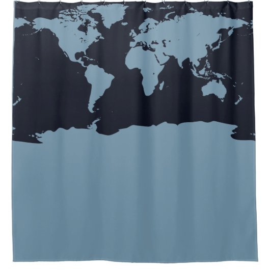 Weltkarte Duschvorhang (Vorderseite)