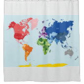 Weltkarte-Duschvorhang Duschvorhang (Vorderseite)