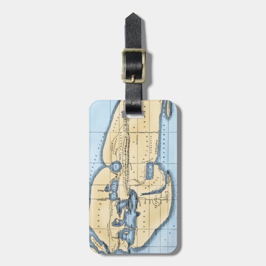 WELTKARTE: ERATOSTHEN GEPÄCKANHÄNGER (Vorderseite vertikal)