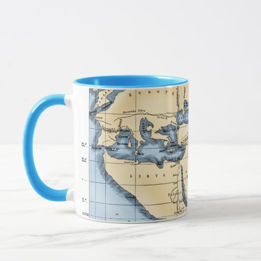 WELTKARTE: ERATOSTHENES TASSE (Links)