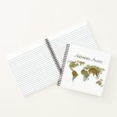 Weltkarte Erlebnis auf Reisen Notizblock (Innenseite)