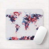 Weltkarte-Farbe spritzt Mousepad (Mit Mouse)