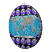 Weltkarte-Ferien-BestimmungsortDartboard Dartscheibe (Vorderseite rechts)