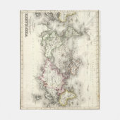 Weltkarte Fleecedecke (Vorderseite)