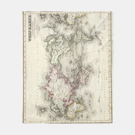 Weltkarte Fleecedecke (Vorderseite)