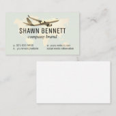 Weltkarte | Flugzeug Visitenkarte (Vorne/Hinten)