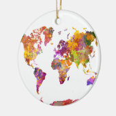 Weltkarte für Aquarellbilder Keramik Ornament (Links)