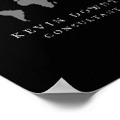 Weltkarte für das Black Business Logo Poster (Ecke)