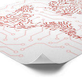 Weltkarte für das Schaltbrett Poster (Ecke)