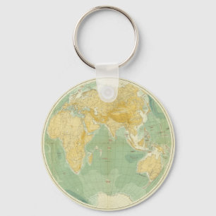 Weltkarte für den Indischen Ozean, Europa, Asien, Schlüsselanhänger