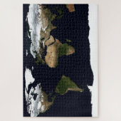 Weltkarte für den Winter Earth Geographic World At Puzzle (Vertikal)