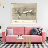 Weltkarte für die Niederschrift Leinwanddruck (Insitu (Wohnzimmer))