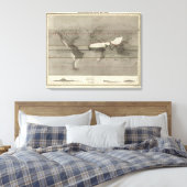 Weltkarte für die Niederschrift Leinwanddruck (Insitu (Schlafzimmer))