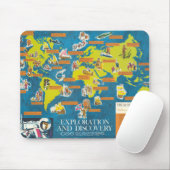 Weltkarte für Erkundung und Entdeckung der Visuell Mousepad (Mit Mouse)