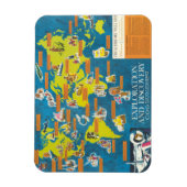 Weltkarte für Erkundung und Entdeckung Visueller G Magnet (Vertikal)