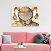 Weltkarte für Fool's Cap Leinwanddruck (Insitu (Wohnzimmer))