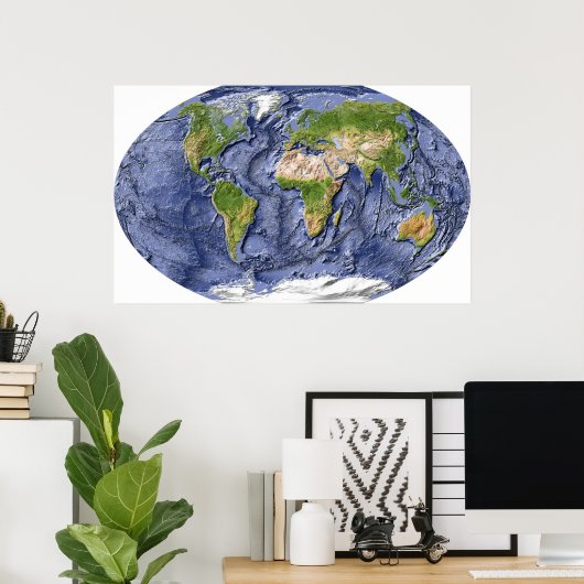 Weltkarte für Hilfe Poster (Heimbüro)