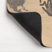 Weltkarte für Holzfäller Mousepad (Ecke)