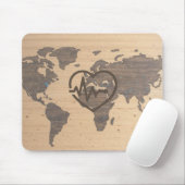 Weltkarte für Holzfäller Mousepad (Mit Mouse)