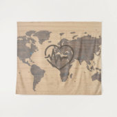 Weltkarte für Holzfäller Wandteppich (Vorderseite (Horizontal))