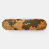 Weltkarte für Holzkörner Skateboard (Horizontal)