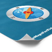 Weltkarte für Kinder - Erforschen wir Poster (Ecke)