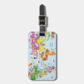Weltkarte für Kinder - Niedlich und Spaß Gepäckanhänger (Vorderseite vertikal)
