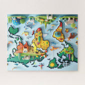 Weltkarte für Kinder Puzle Puzzle (Horizontal)