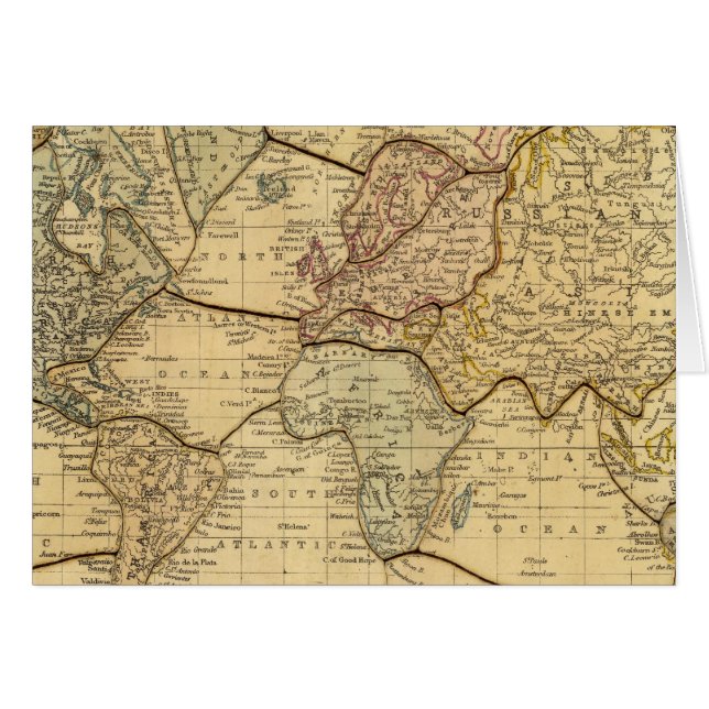 Weltkarte für Mercators Projection (Vorderseite (Horizontal))